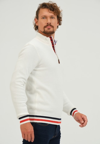 Pull-over Giorgio di Mare en blanc