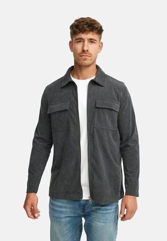 INDICODE JEANS Regular fit Overhemd 'Nemoto' in Grijs: voorkant