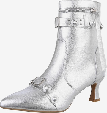 Ital-Design Stiefelette in Silber: Vorderseite