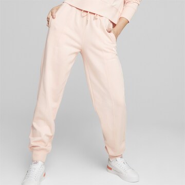 PUMA Tapered Broek in Roze: voorkant