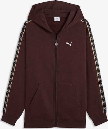 PUMA Sweatjacke in Braun: Vorderseite
