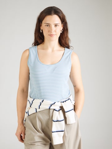 Lauren Ralph Lauren Plus Topp i blå: framsida