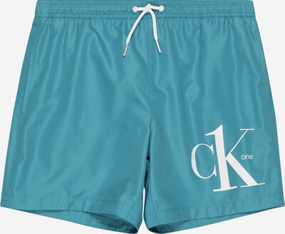Calvin Klein Swimwear Board Shorts in Emerald / White, Item view