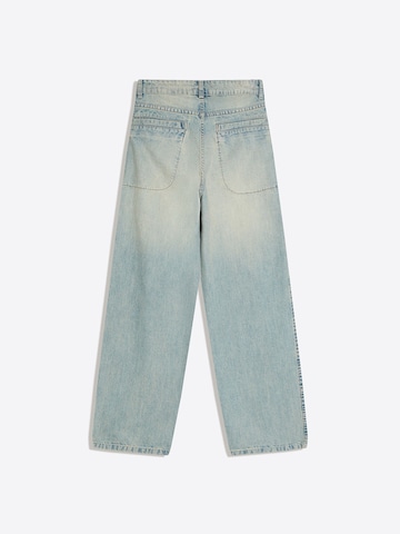 Wide Leg Jean Bershka en bleu