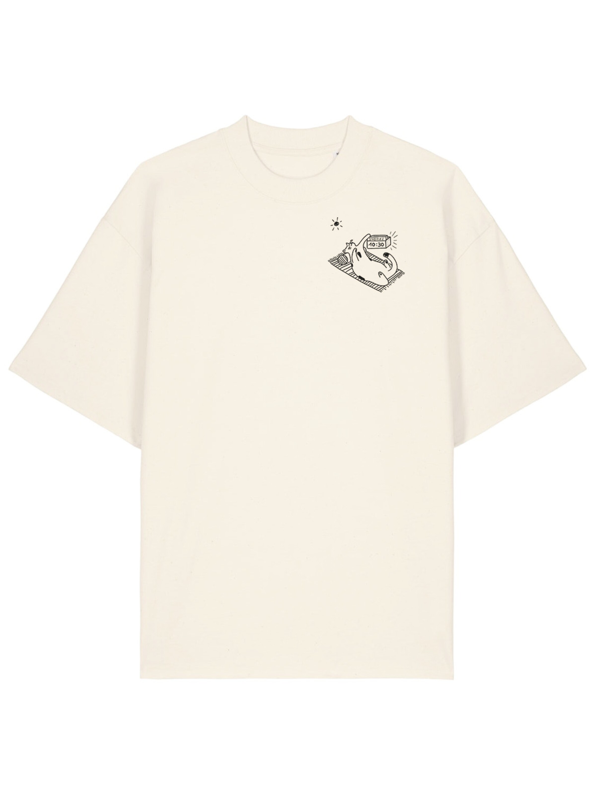 Kultgut Shirt 'Snooze' in White: front