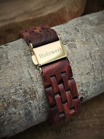 Holzwerk - Reloj analógico 'THALE' en rojo