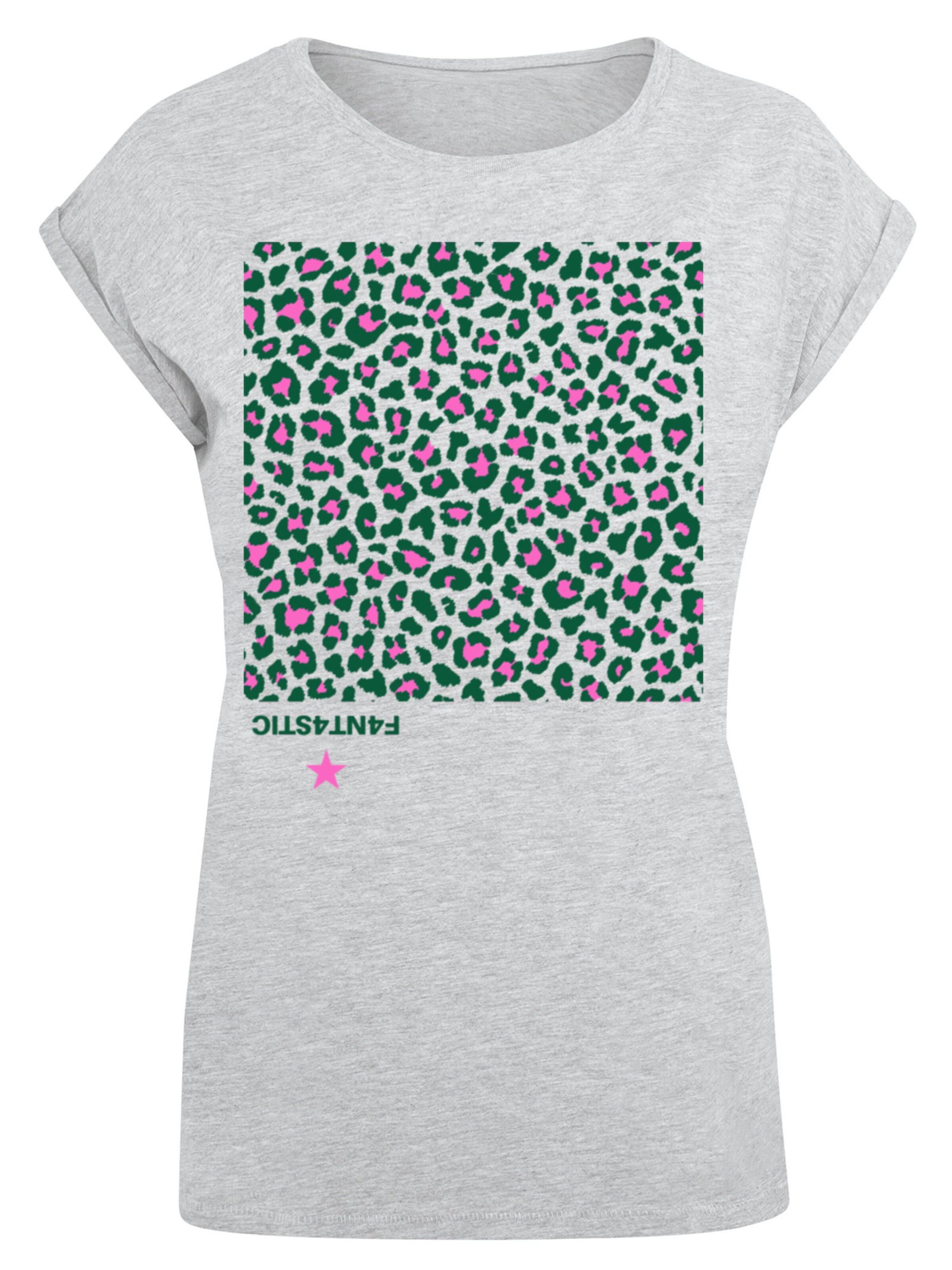 T-shirt 'Leo Grün' F4NT4STIC en gris : devant