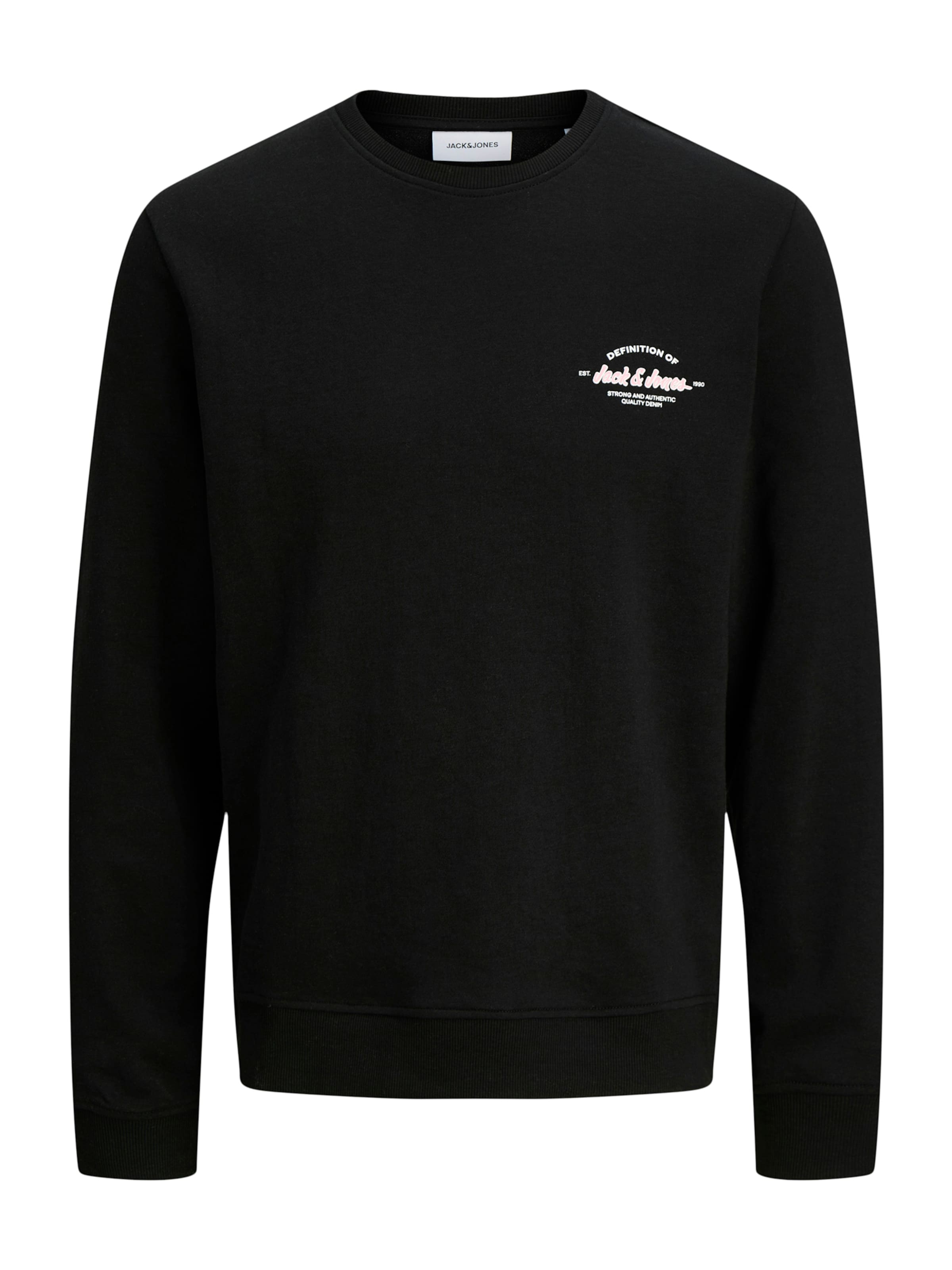 Jack & Jones Plus - Sweatshirt 'JJBrandon' em preto: frente