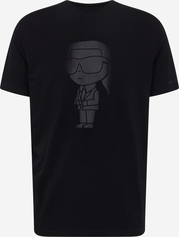 T-Shirt Karl Lagerfeld en noir : devant