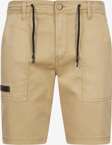 Regular Pantalon 'Diago' INDICODE JEANS en beige : devant