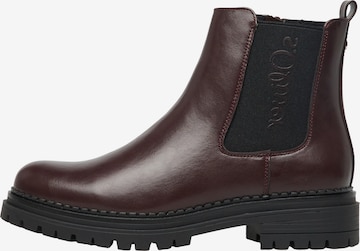 Boots chelsea di s.Oliver in rosso: frontale