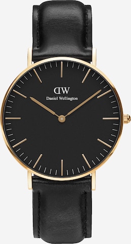 Daniel Wellington Αναλογικό ρολόι 'Sheffield' σε μαύρο: μπροστά