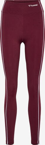 Hummel Skinny Sportbroek in Lila: voorkant