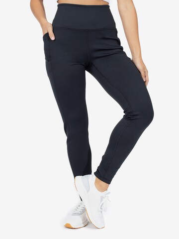 Spyder Skinny Workout Pants in Black: front