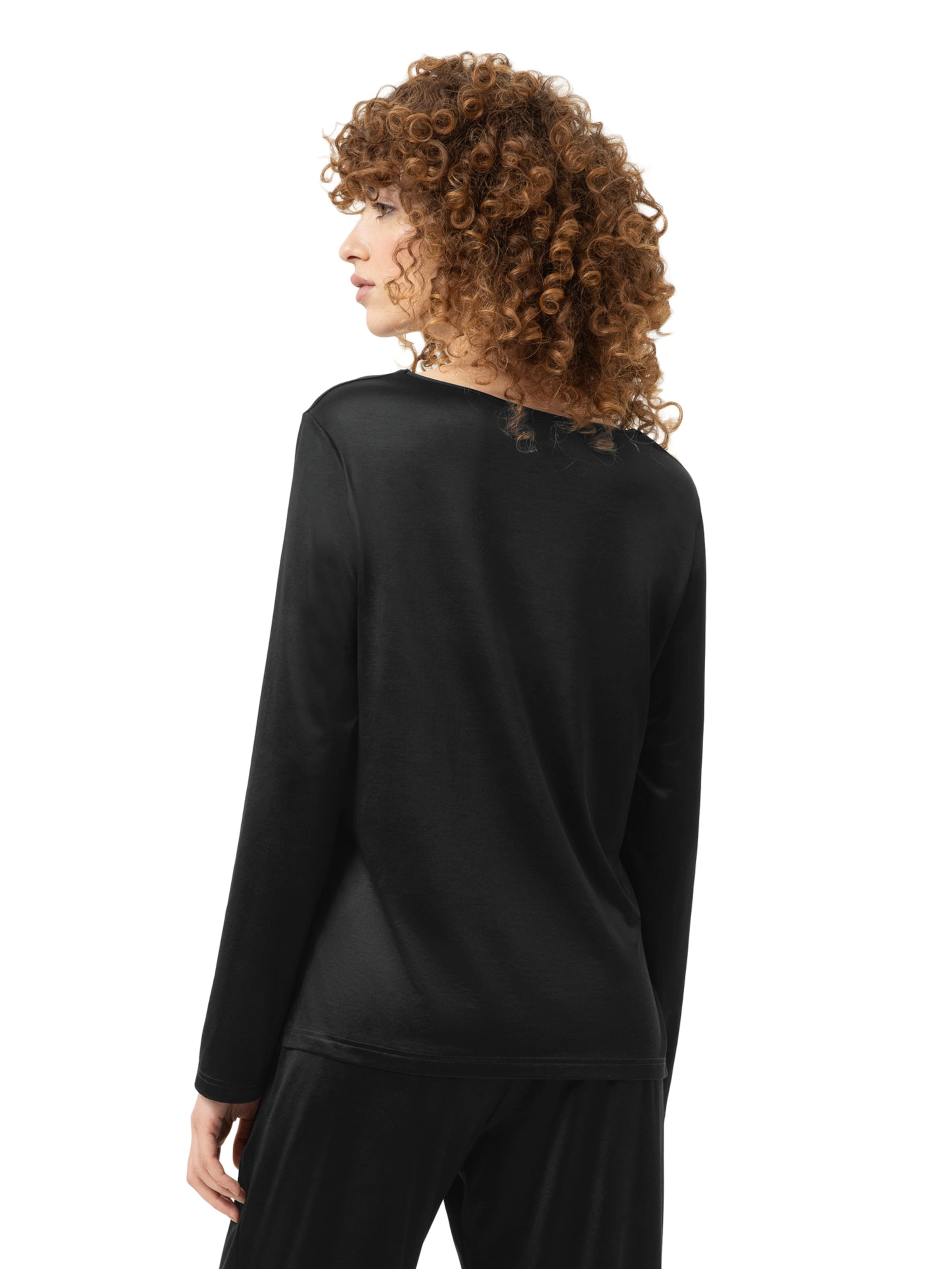 Mey Pajama shirt ' Serie Pure Shine ' in Black