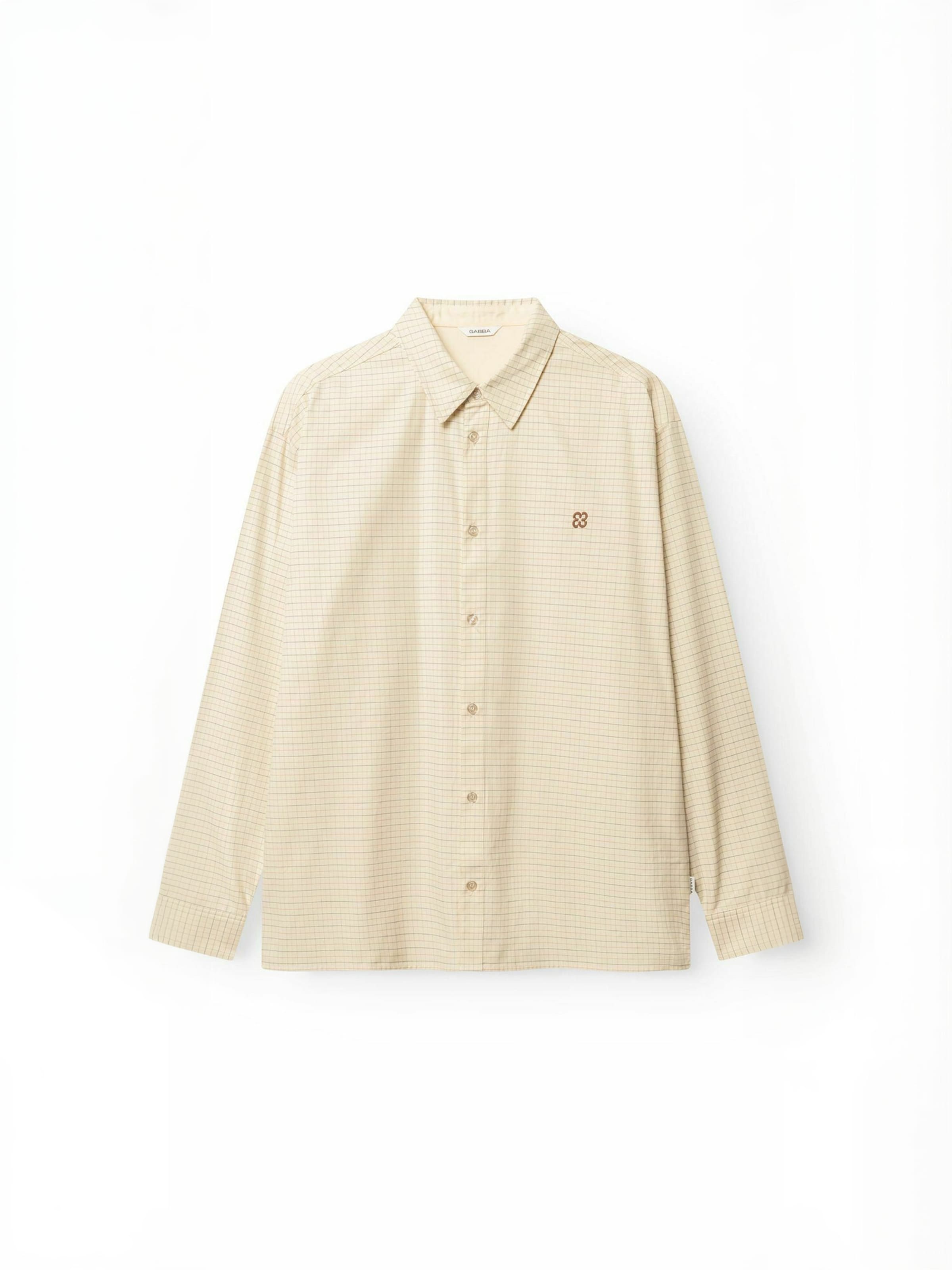 GABBA - Ajuste regular Camisa ' GABjens ' en beige: frente
