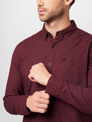 HOLLISTER Regular fit Button Up Shirt in Red