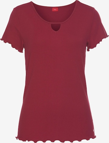 s.Oliver Schlafshirt in Rot: Vorderseite