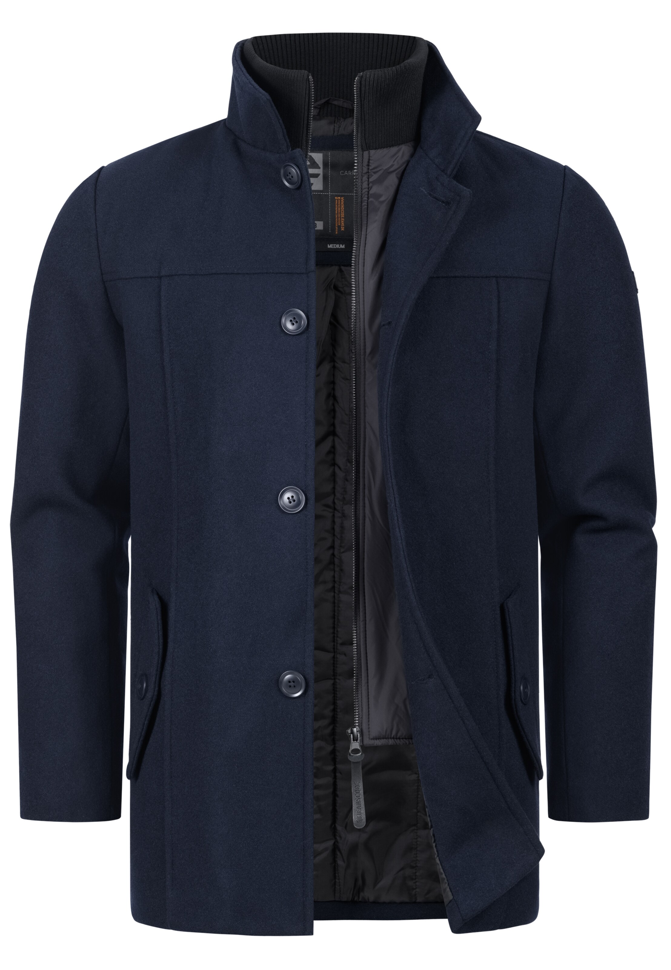 INDICODE JEANS Winterjas 'Lunik' in Blauw: voorkant