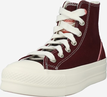 CONVERSE - Sapatilhas altas em vermelho: frente