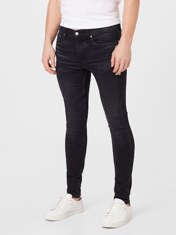 Calvin Klein Jeans Skinny Jeans in Black: front