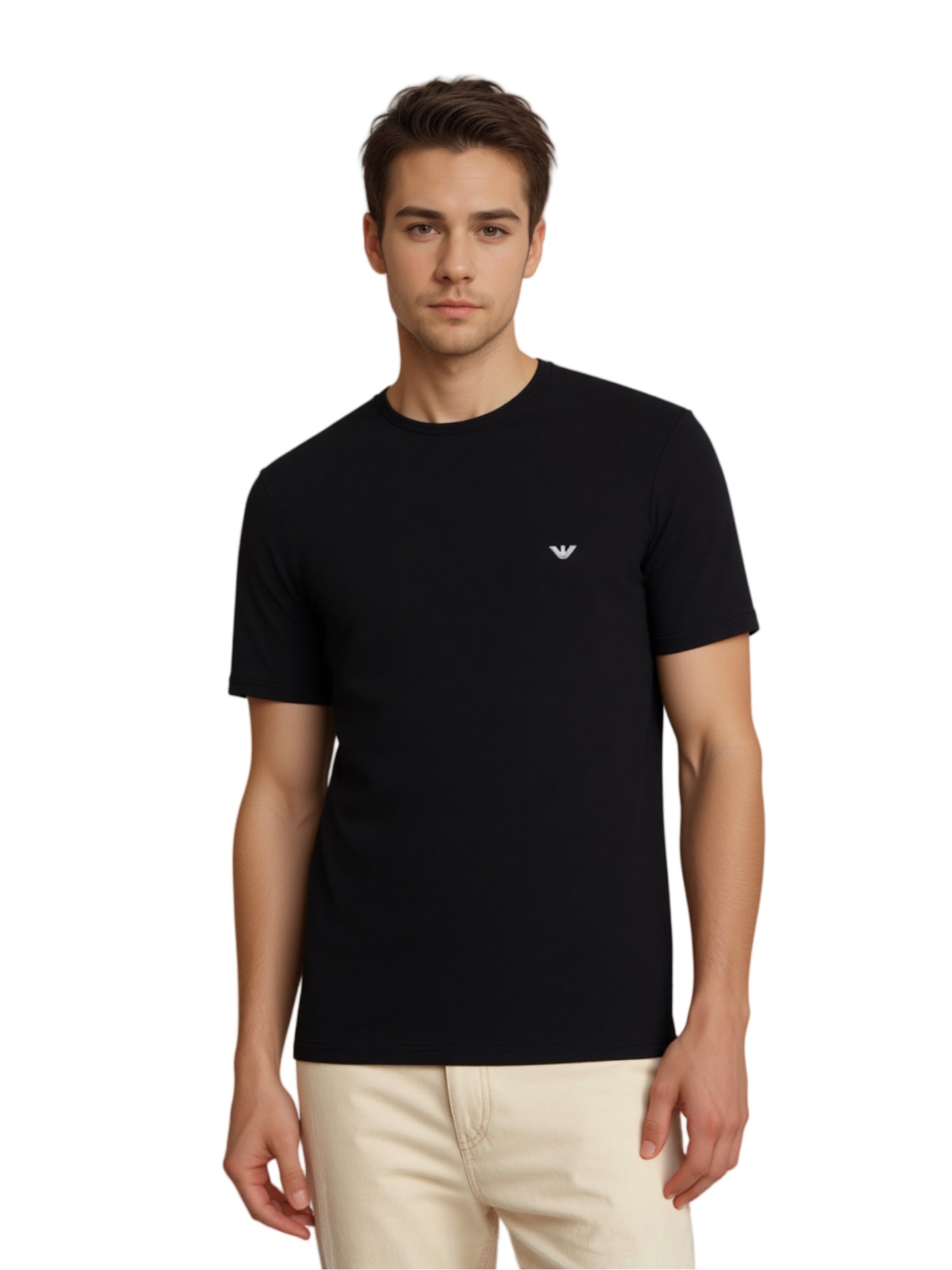 T-Shirt Emporio Armani en noir : devant