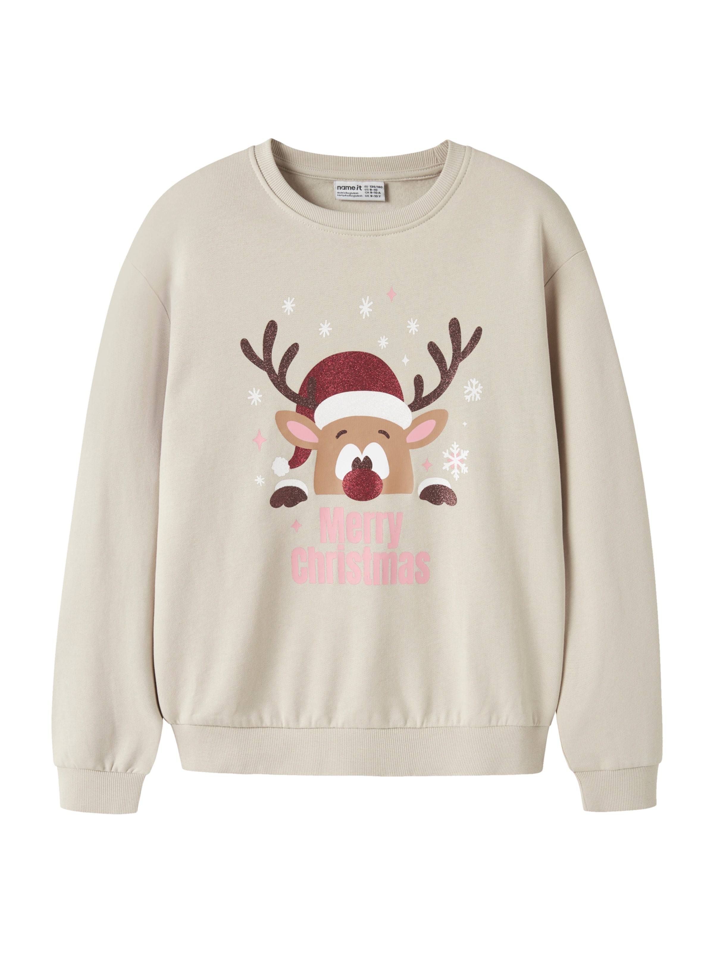 NAME IT Sweatshirt 'NKFVERTRUD' in Beige: front
