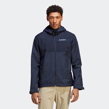ADIDAS TERREX Outdoor jacket 'Multi Rain.Rdy 2-Layer Rain 2' in Blue: front