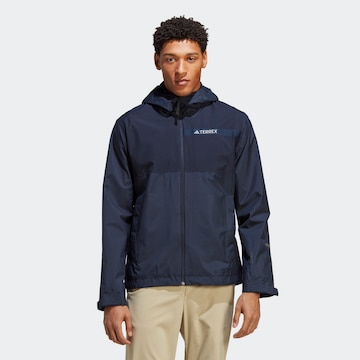 ADIDAS TERREX - Chaqueta de montaña 'Multi Rain.Rdy 2-Layer Rain 2' en azul: frente