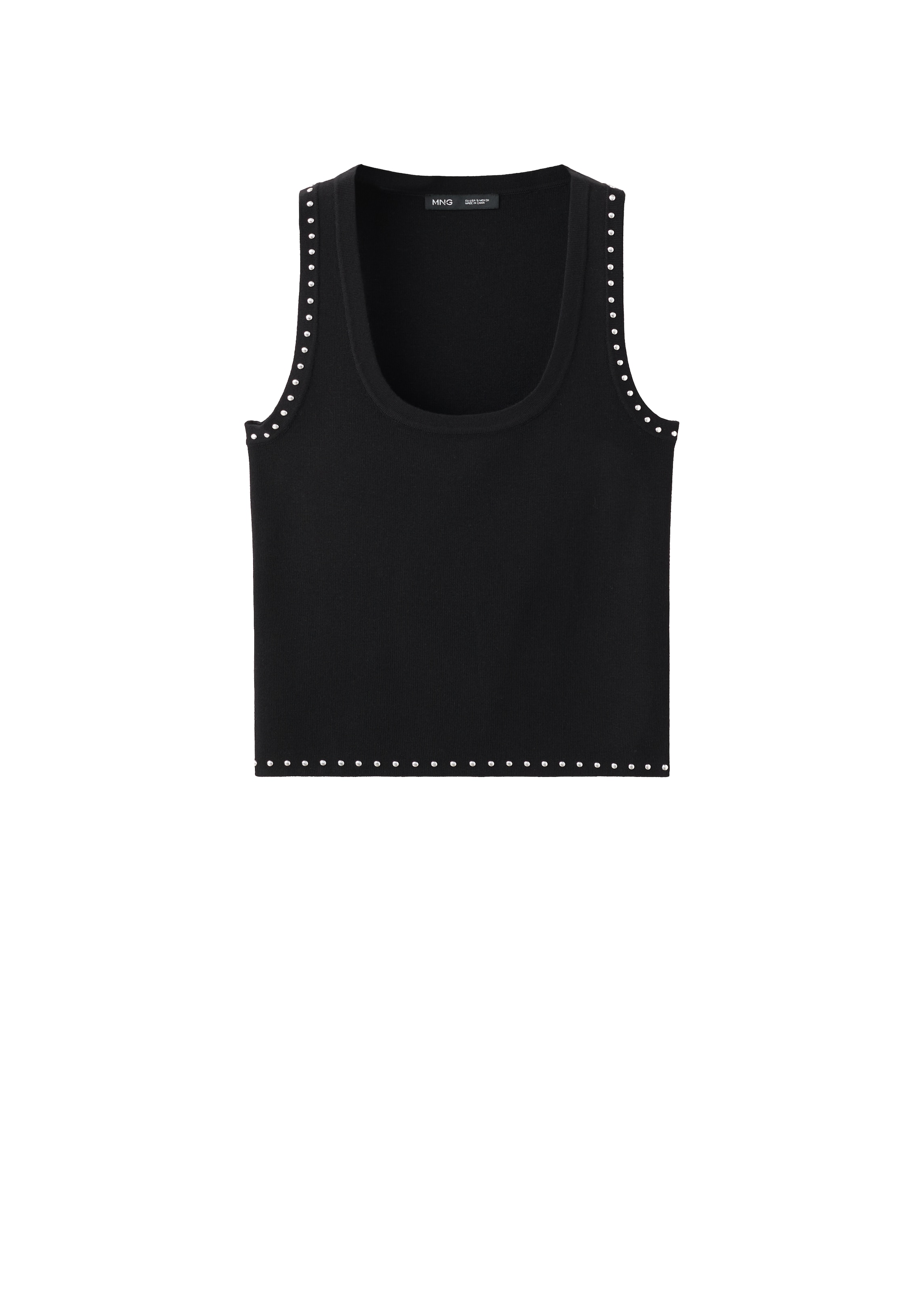 Top de la MANGO pe negru: față