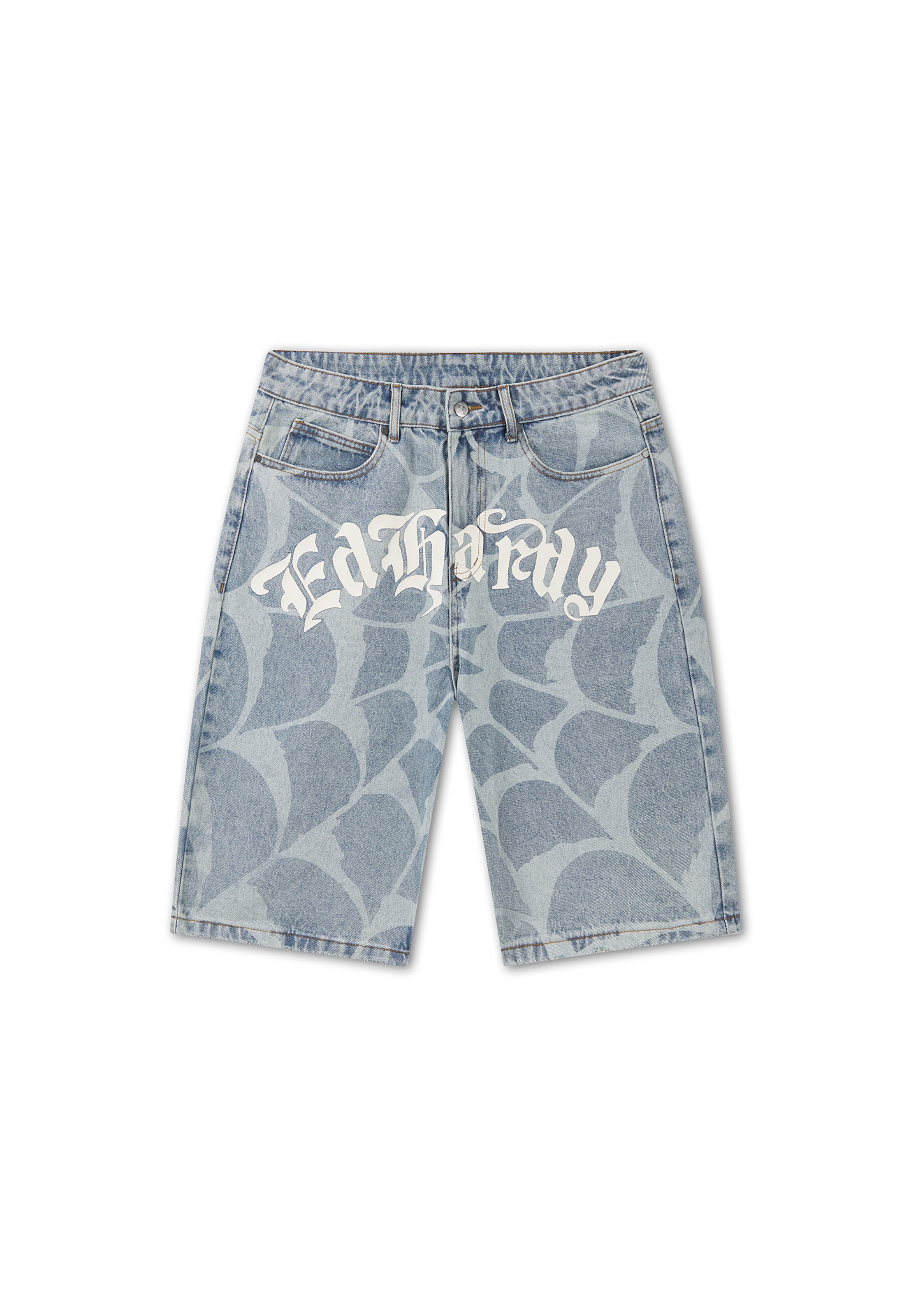 Ed Hardy Loosefit Jeans in Blauw: voorkant