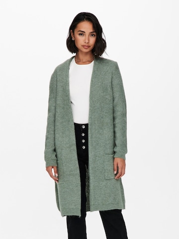 ONLY Knit Cardigan 'Jade' in Green: front
