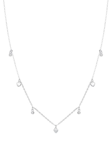 Hey Happiness - Cadena 'Petite Heart' en plata