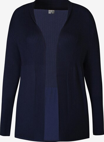 ze-ze Gebreid vest 'Florian 723' in Blauw: voorkant