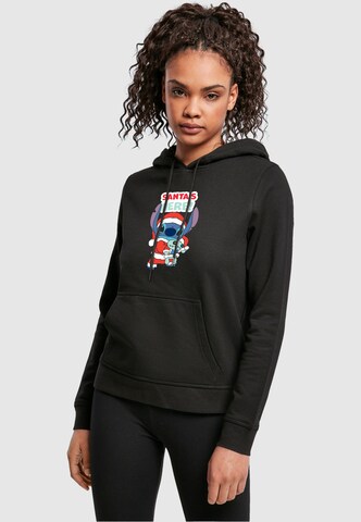 ABSOLUTE CULT Sweatshirt 'Lilo And Stitch - Santa Is Here' in Schwarz: predná strana