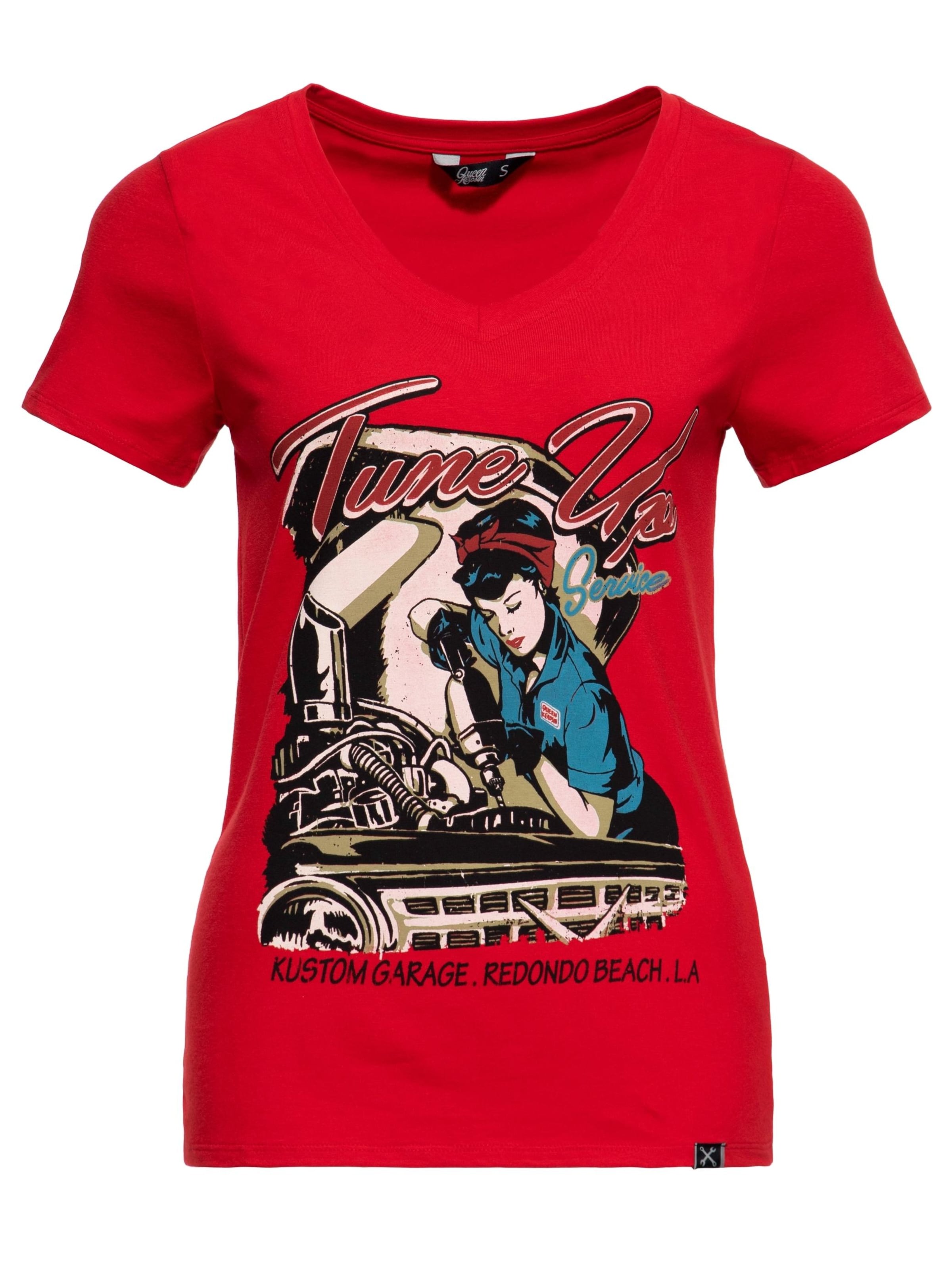 Queen Kerosin Shirt 'Tune Up' in Red: front