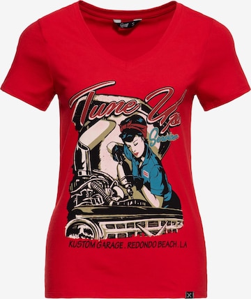 Queen Kerosin Shirt 'Tune Up' in Red: front