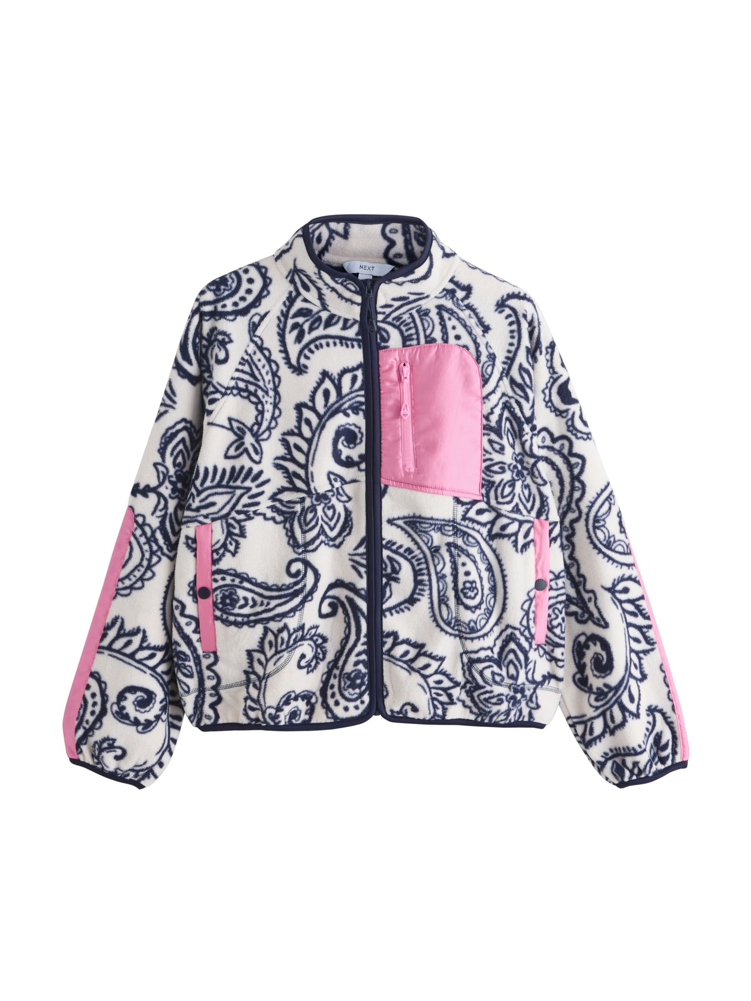 Jachetă  fleece de la Next pe alb: față