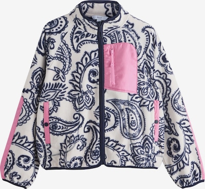 Next Flis jakna u mornarsko plava / svijetloroza / bijela, Pregled proizvoda
