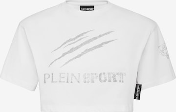 Plein Sport Top 'Scratch' in White: front