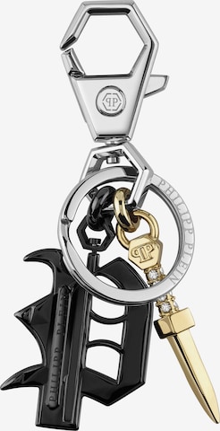 Philipp Plein Jewellery Schlüsselanhänger 'PLEIN VALENTINE' in Grau: Vorderseite