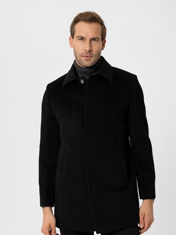 Moxx Paris Between-seasons coat 'Pedro' in Black: front
