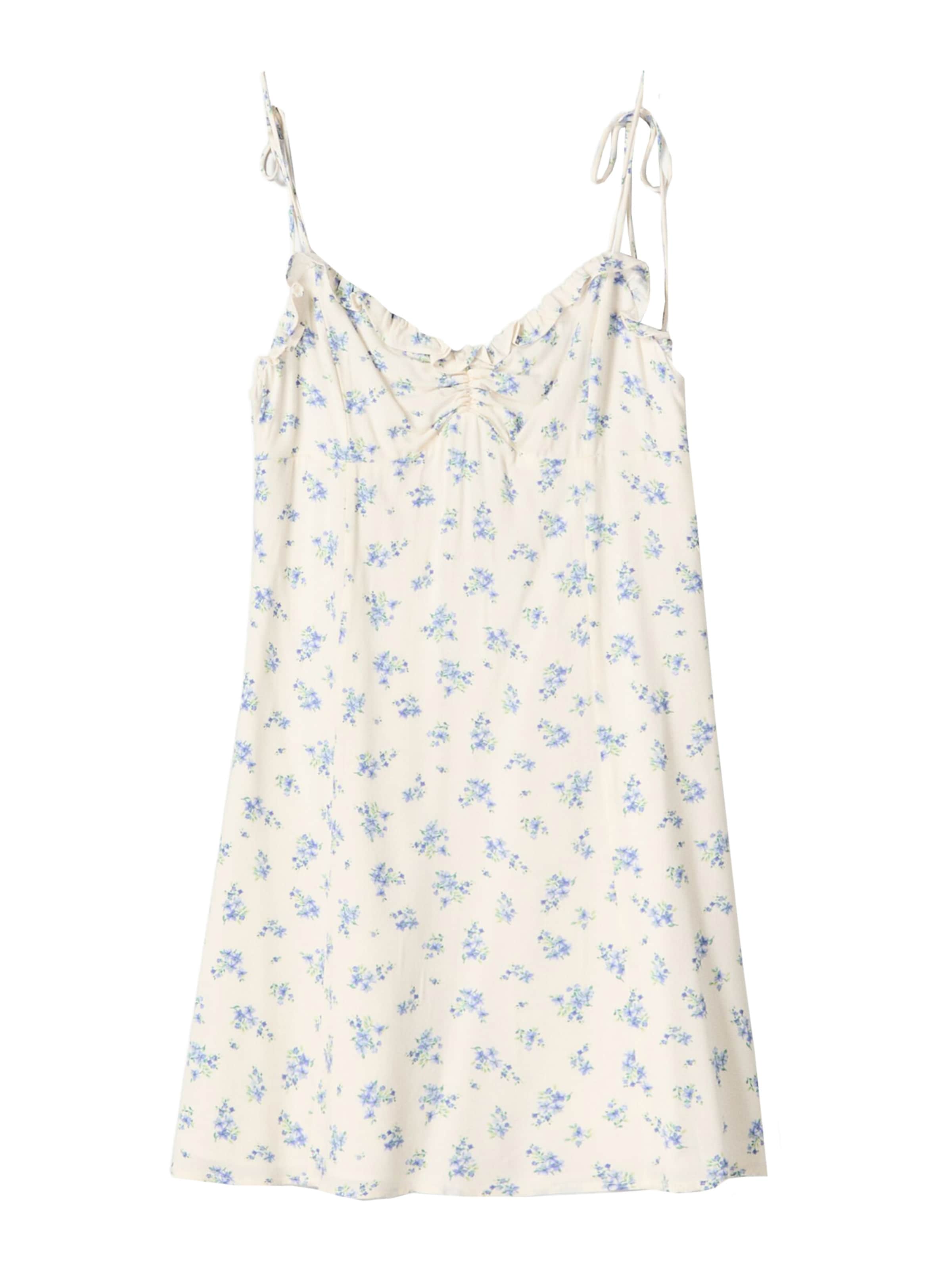 Bershka Letnia sukienka w kolorze biały: przód