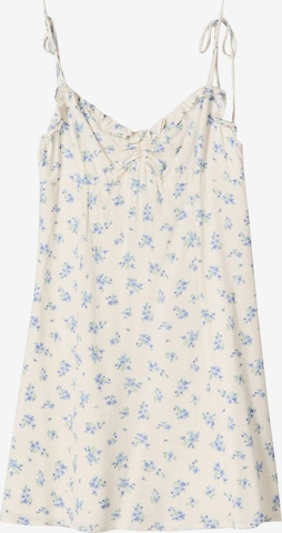 BershkaLjetna haljina - bijela boja: prednji dio