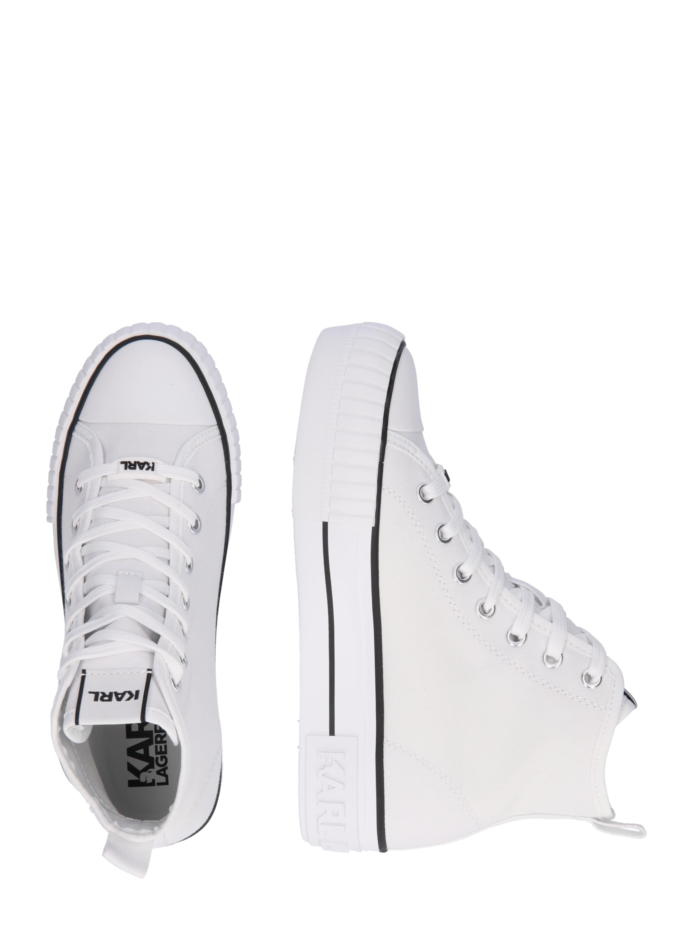 Sneaker înalt de la Karl Lagerfeld pe alb