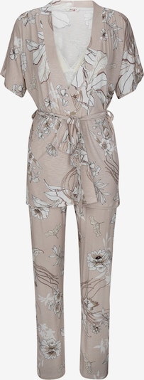 Goldenbay Sleepwear-Set ' Gown, Bralet & Pants Dianthus ' in pink / weiß, Produktansicht