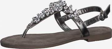 MARCO TOZZI T-Bar Sandals in Grey: front