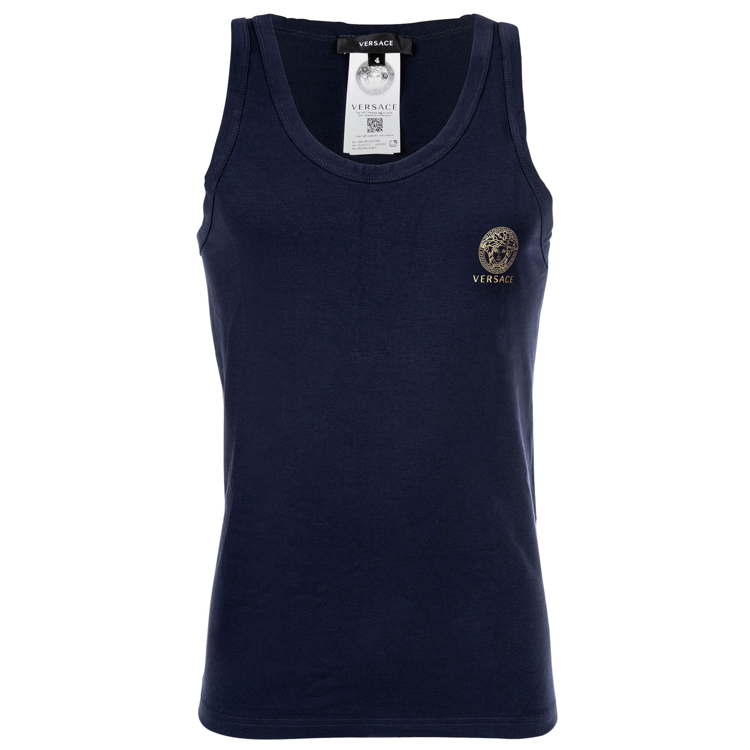 VERSACE Podkoszulka w kolorze niebieski: przód