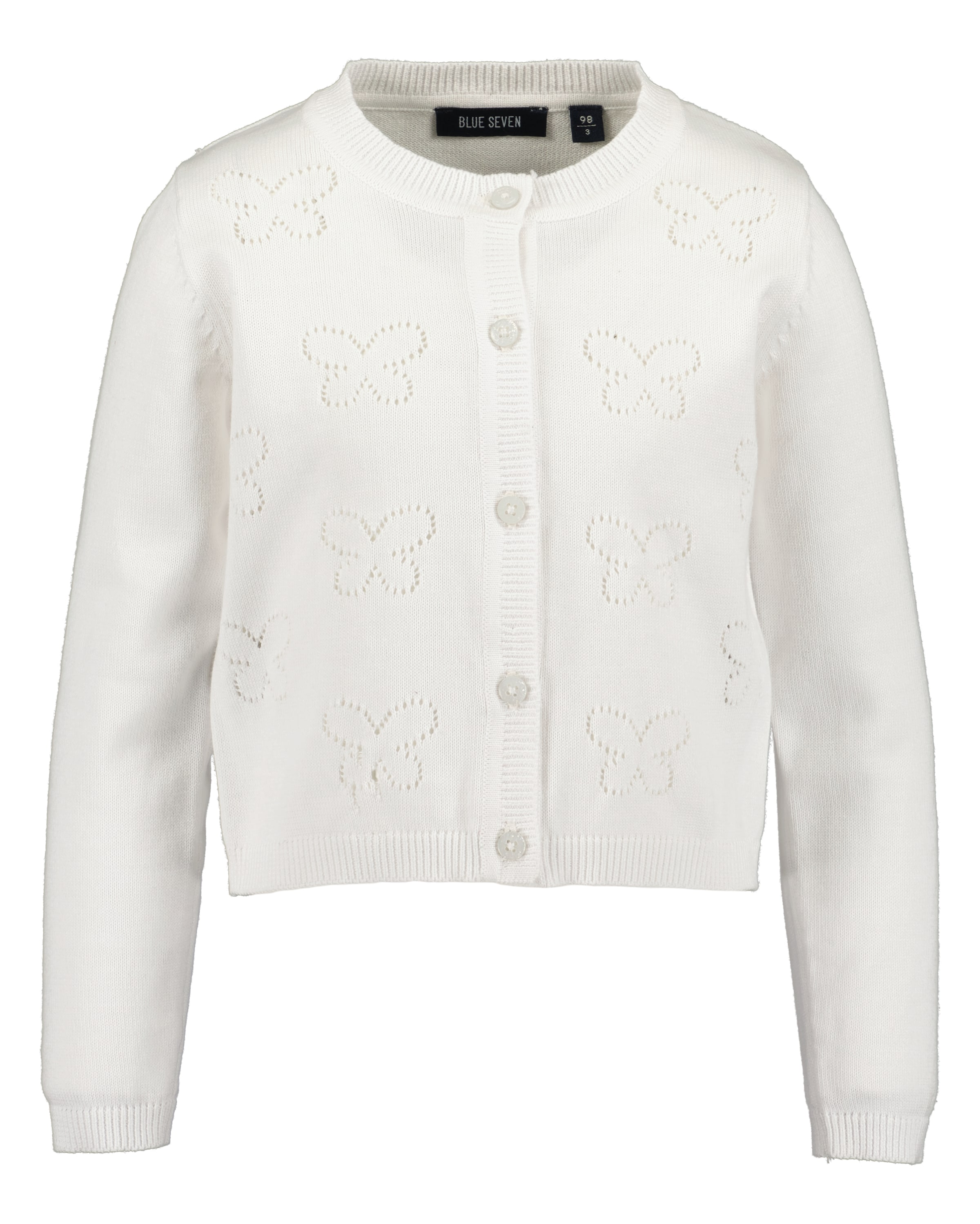 BLUE SEVEN Knit Cardigan in White: front
