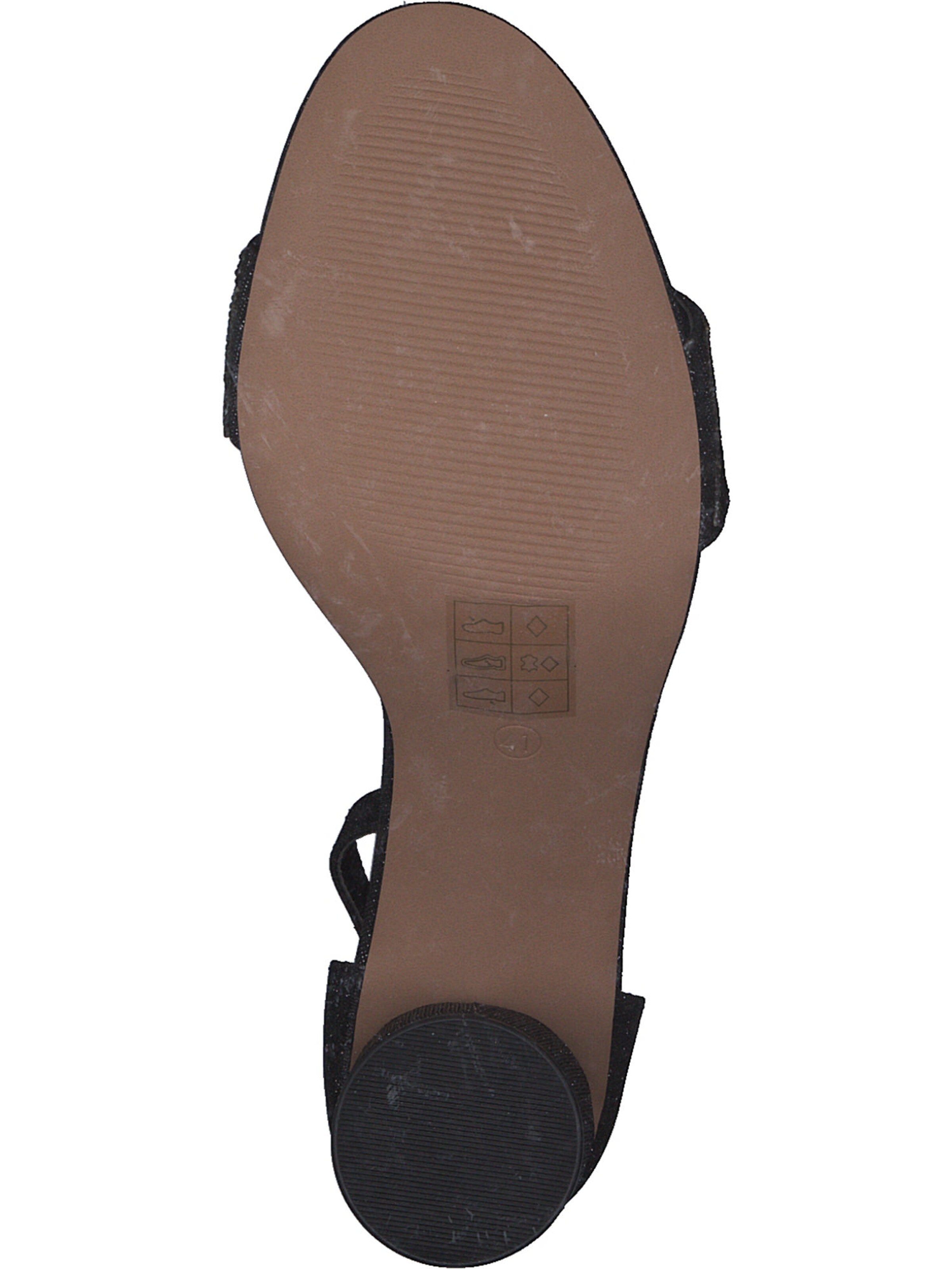 LA STRADA Sandalen met riem in Zwart